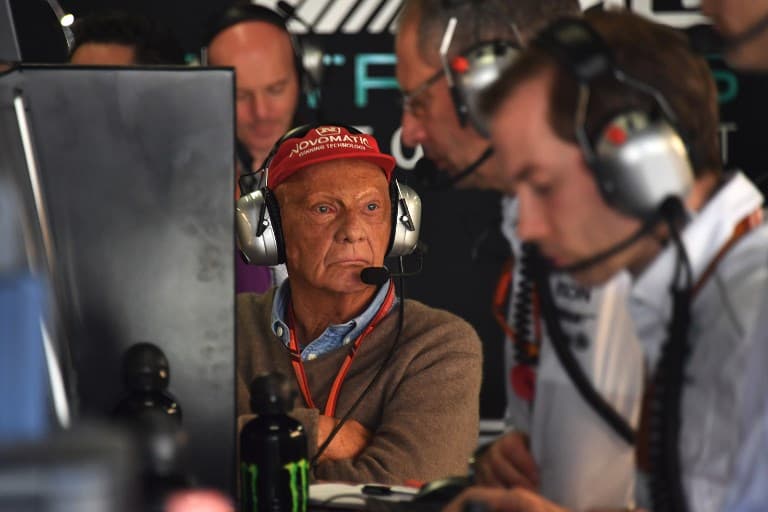 Austrian Formula One legend Niki Lauda climbs back into the cockpit of the airline he founded