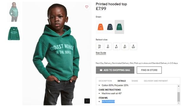 H&amp;M removes ad after racism accusation