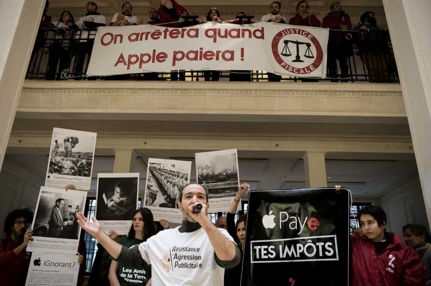 Apple loses bid to ban protests by French tax campaign group