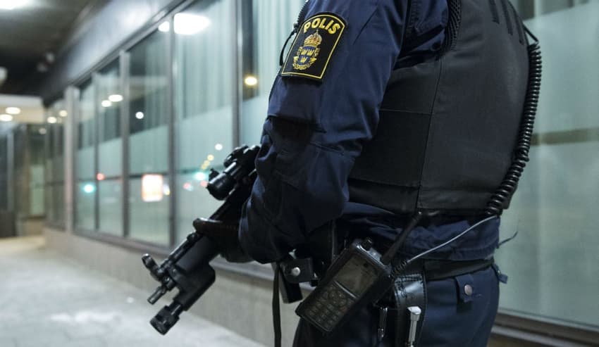 Armed officers posted outside Malmö police stations