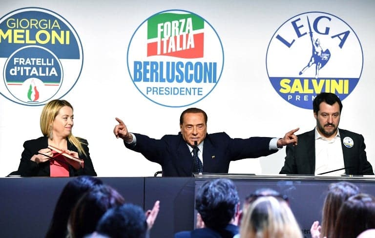 Italy's centre-right coalition in rare public display of unity