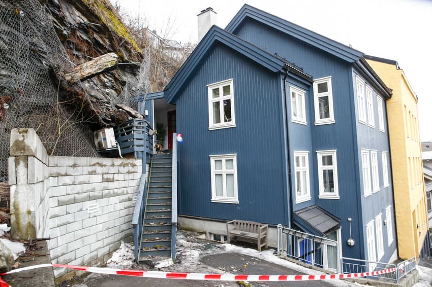 Oslo residents evacuated after rockslide hits house