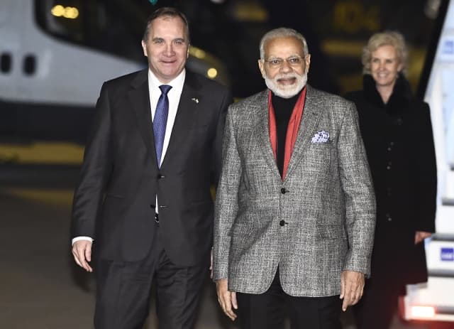 Indian PM Modi in Sweden for Nordic summit