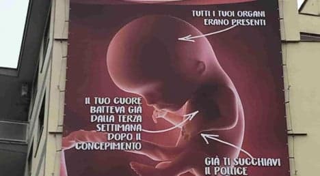 Rome mayor told to remove explicit anti-abortion poster