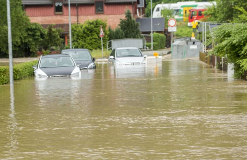 Roads and railways flooded after heavy storms sweep across Saxony