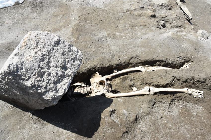 Archaeologists uncover remains of Pompeii victim 'decapitated while trying to flee'