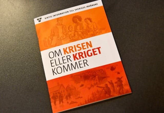 Sweden releases updated booklet of war precautions in English
