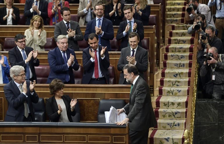 Rajoy battles for political survival during no-confidence debate