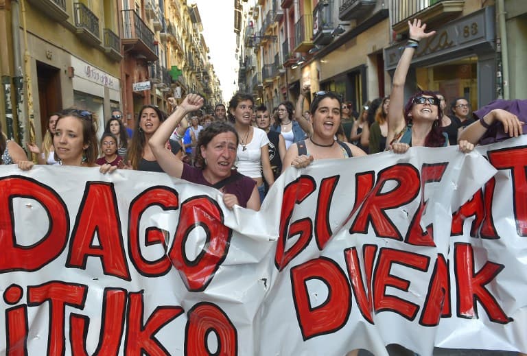 Protests in Spain as Pamplona sexual abuse 'Wolf Pack' released on bail