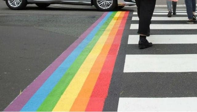 Paris responds to homophobic graffiti by making 'rainbow crossings' permanent
