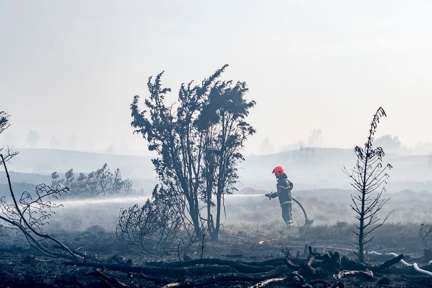 Danish fire service working overtime to put out flames caused by dry weather