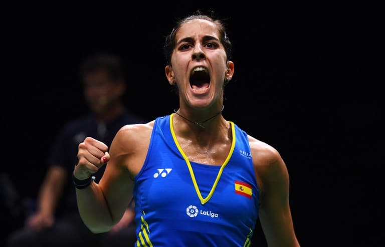 Spain's Marín first woman in history to win three badminton world titles