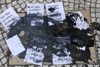 Paris vandals deface plaque to executed French gay couple