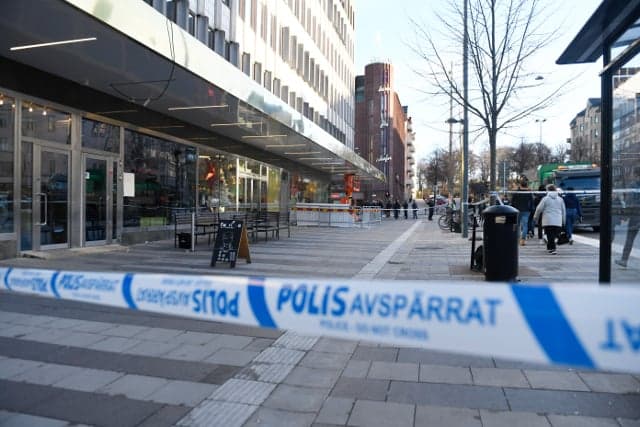 Police hunt shooter in central Stockholm