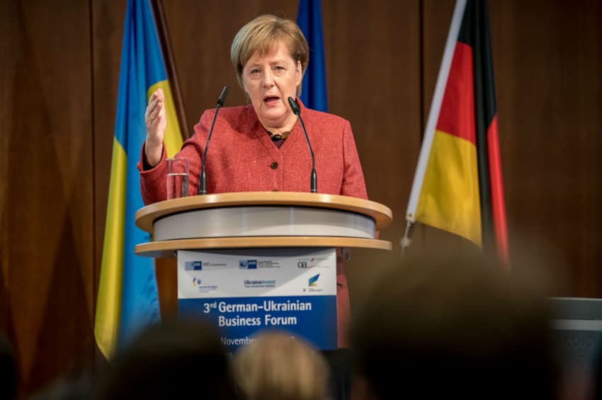 Merkel warns 'no military solution' to Ukraine conflict