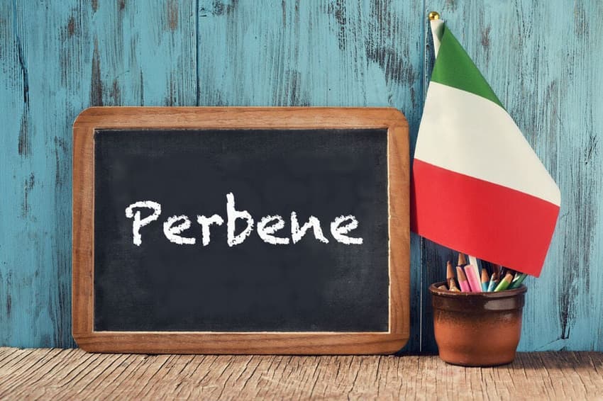Italian word of the day: 'Perbene'