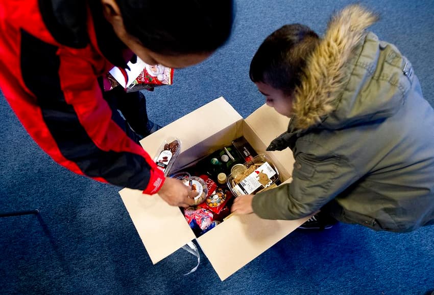 Danish charity hands out record number of food boxes