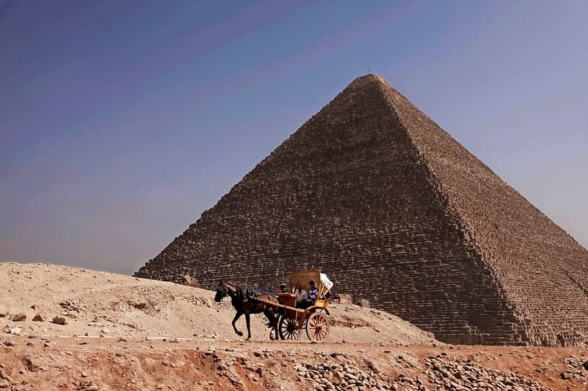 Egyptians arrested for helping Danish couple who climbed pyramid and posed naked