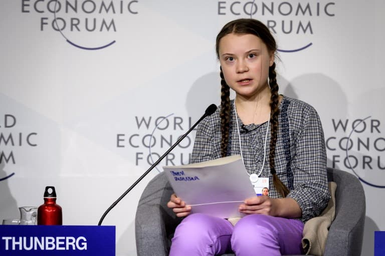 'I want you to panic': Swedish teen raises climate alarm at Davos