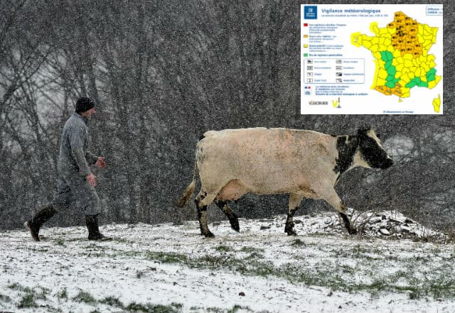 North and central France on alert as more snow arrives