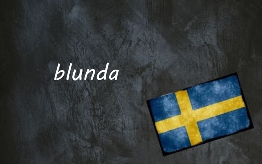 Swedish word of the day: blunda
