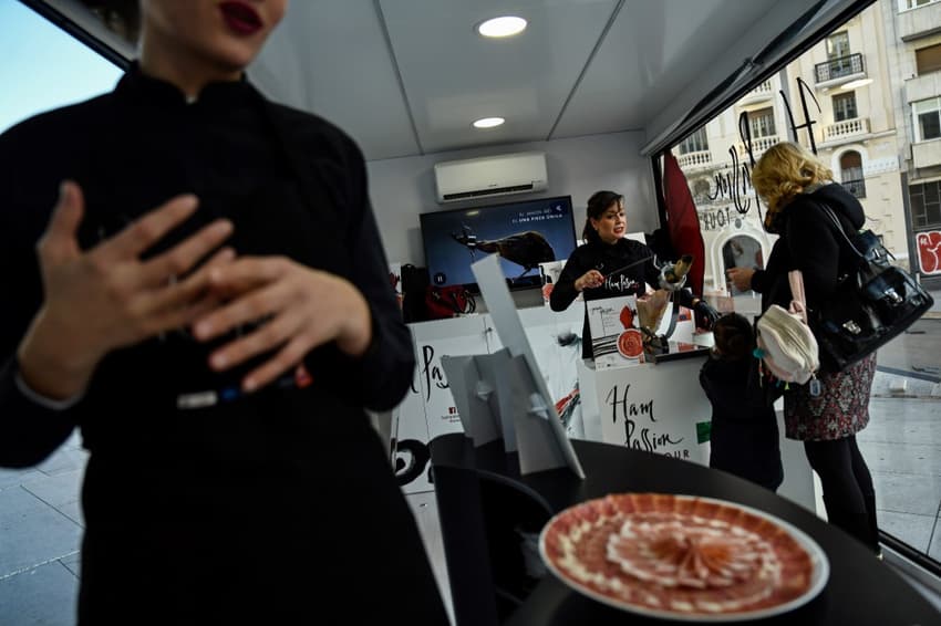 Women enter the select male world of Spanish ham cutters