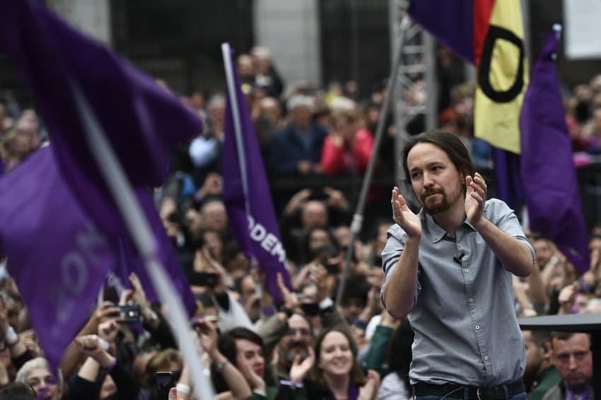 Spain's crisis-hit Podemos launches election campaign