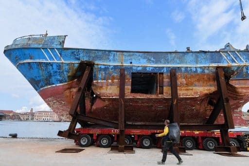 Migrant death ship to be shown at Venice art fair