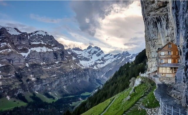 Call for ban on 'annoying' drones at iconic Swiss cliff face restaurant