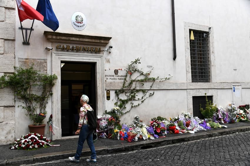 American suspect blindfolded during questioning over Italian policeman's murder