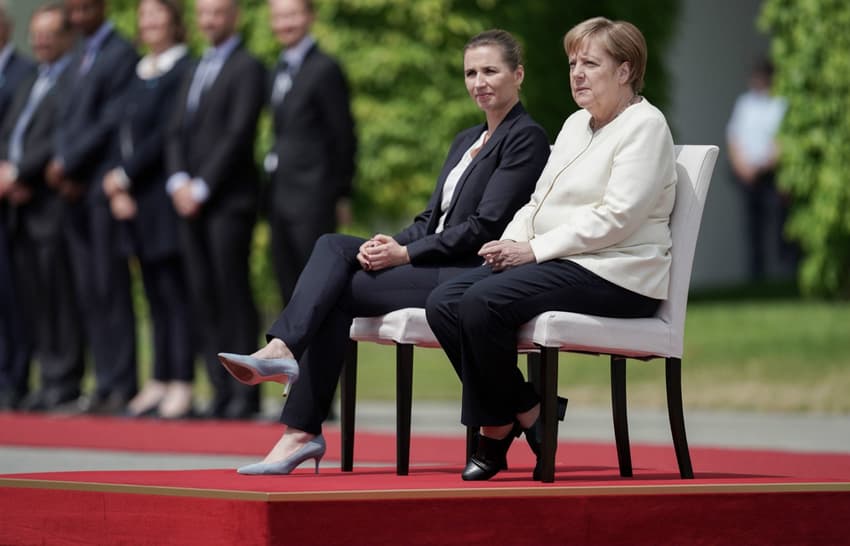 'I take care of my health': Merkel sits through official ceremony after trembling spells