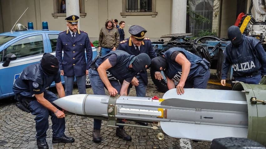 Swiss man arrested as Italian police seize 'combat ready' missile during anti-terror raids