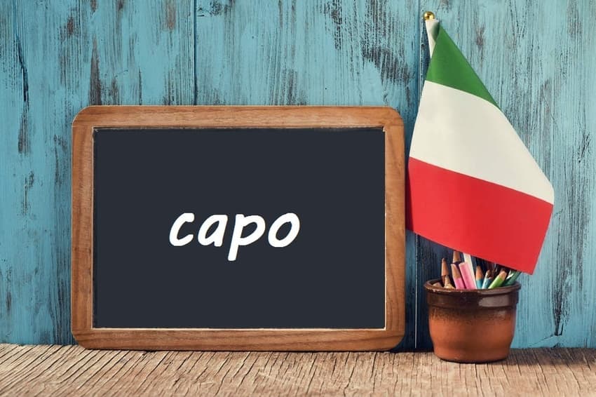 Italian word of the day: 'Capo'