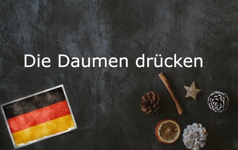 German phrase of the day: Die Daumen drücken