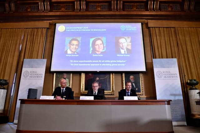 Trio share Nobel Economics Prize for 'alleviating global poverty'