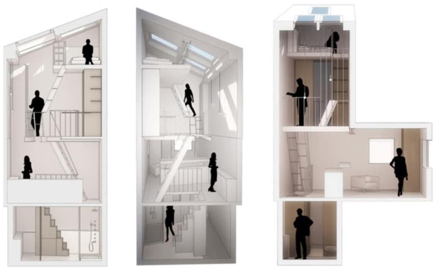 Is this 25 square metre, four-storey building Paris's narrowest home?