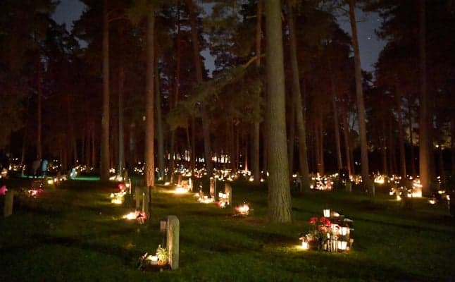 How is All Saints Day marked in Sweden?