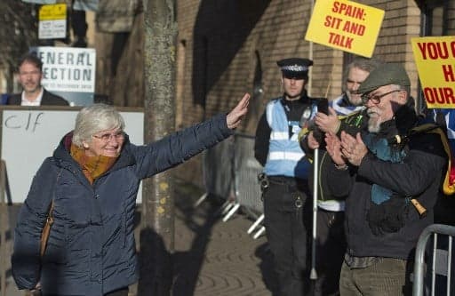 Exiled Catalan minister Clara Ponsati hands herself in to police in Scotland