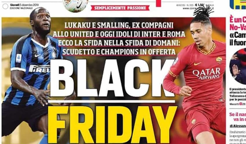 Italian newspaper defends 'Black Friday' headline on footballers Lukaku and Smalling