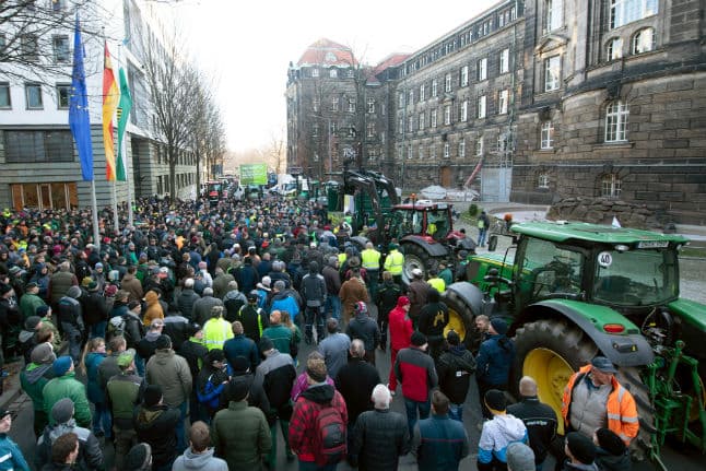 Farmers protest green tape ahead of giant German food fair