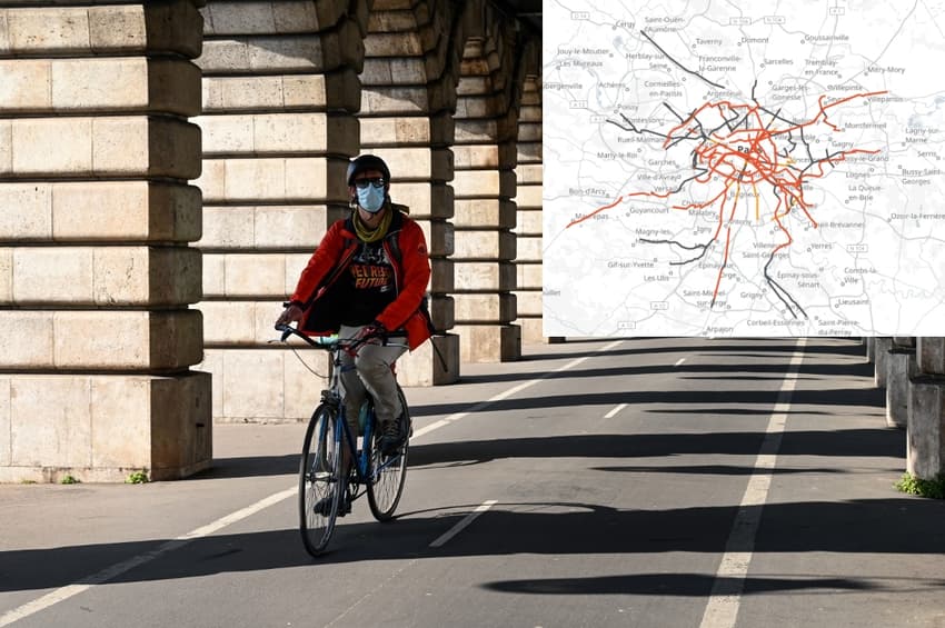 Paris to roll out 50km of cycle lanes to stop spread of Covid-19 on public transport