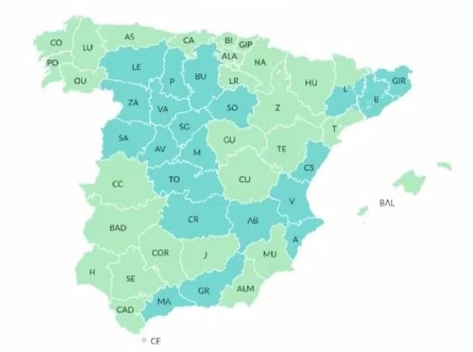 MAP: These are Spain's provinces advancing to Phase 1 and Phase 2