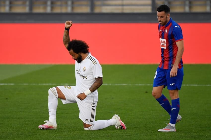 Black Lives Matter: Marcelo 'takes the knee' to celebrate Real Madrid win