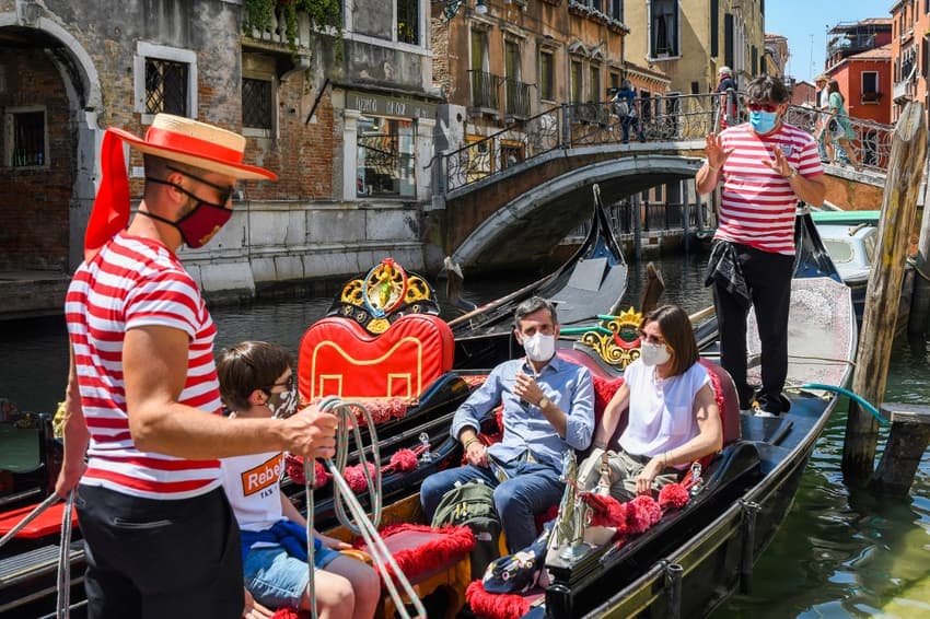 IN PHOTOS: First tourists return to Venice as Italy welcomes back EU travellers