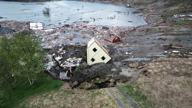 VIDEO: Norway landslide sweeps eight houses into the sea