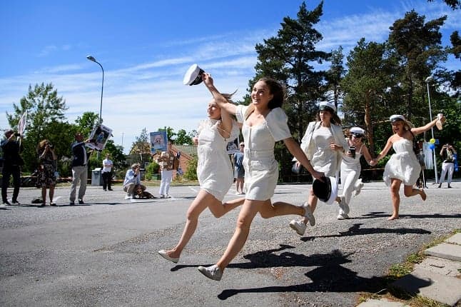 In Pictures: How Sweden's high schoolers are celebrating graduation in times of corona