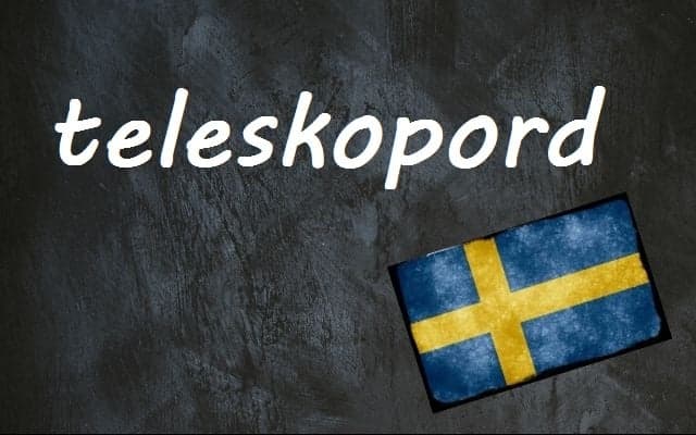 Swedish word of the day: teleskopord