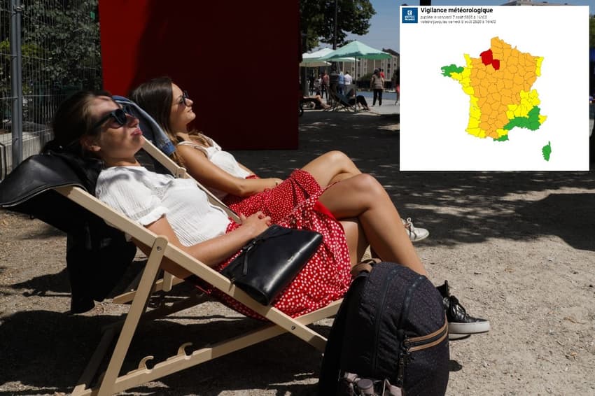 Paris and parts of northern France on 'red' weather warning as country sizzles
