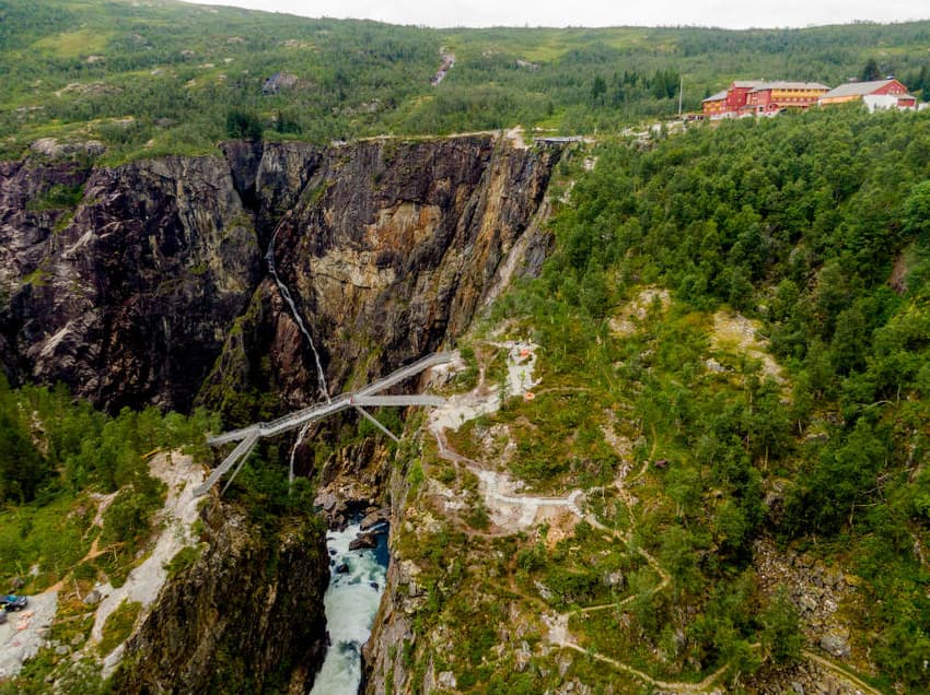 In pictures: Spectacular new bridge gives aerial view of Norwegian waterfall