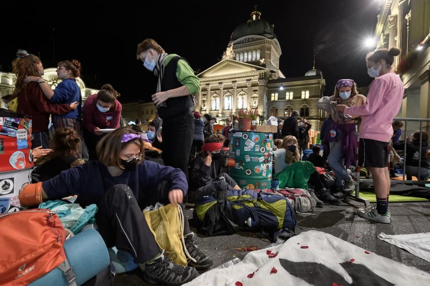 Police clear climate protesters camped outside Swiss parliament